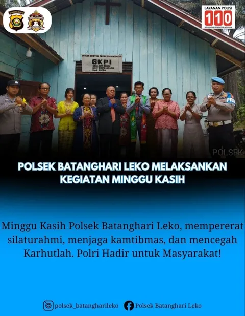 Minggu Kasih Polsek Batanghari Leko di Bukit Selabu Padukan Silaturahmi dan Pesan Kamtibmas